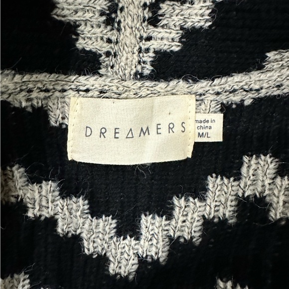 Dreamers by Anthropologie Aztec Tribal Knit Long Duster Cardigan Sweater - Picture 4 of 5